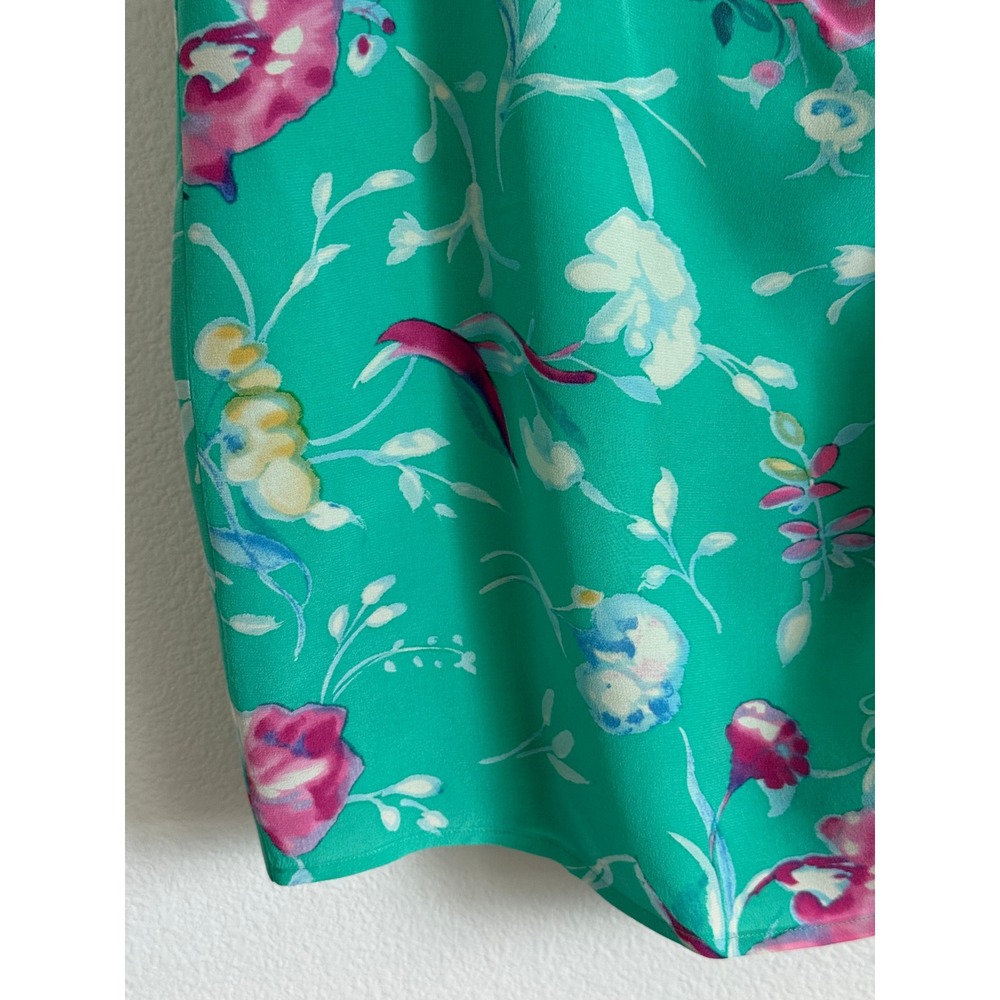 Real Clothes Saks Fifth Avenue Floral Silk Draped Front Skirt Large Coquette - Picture 3 of 6